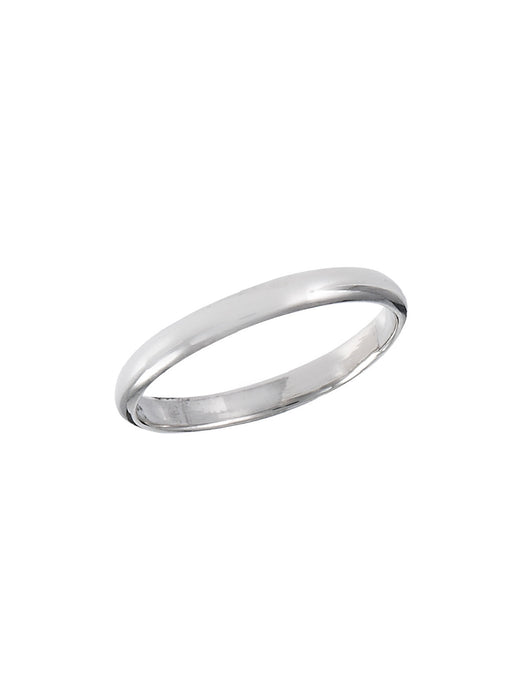 Smooth Corners Rounded Rectangle Plain Silver Ring by BeYindi